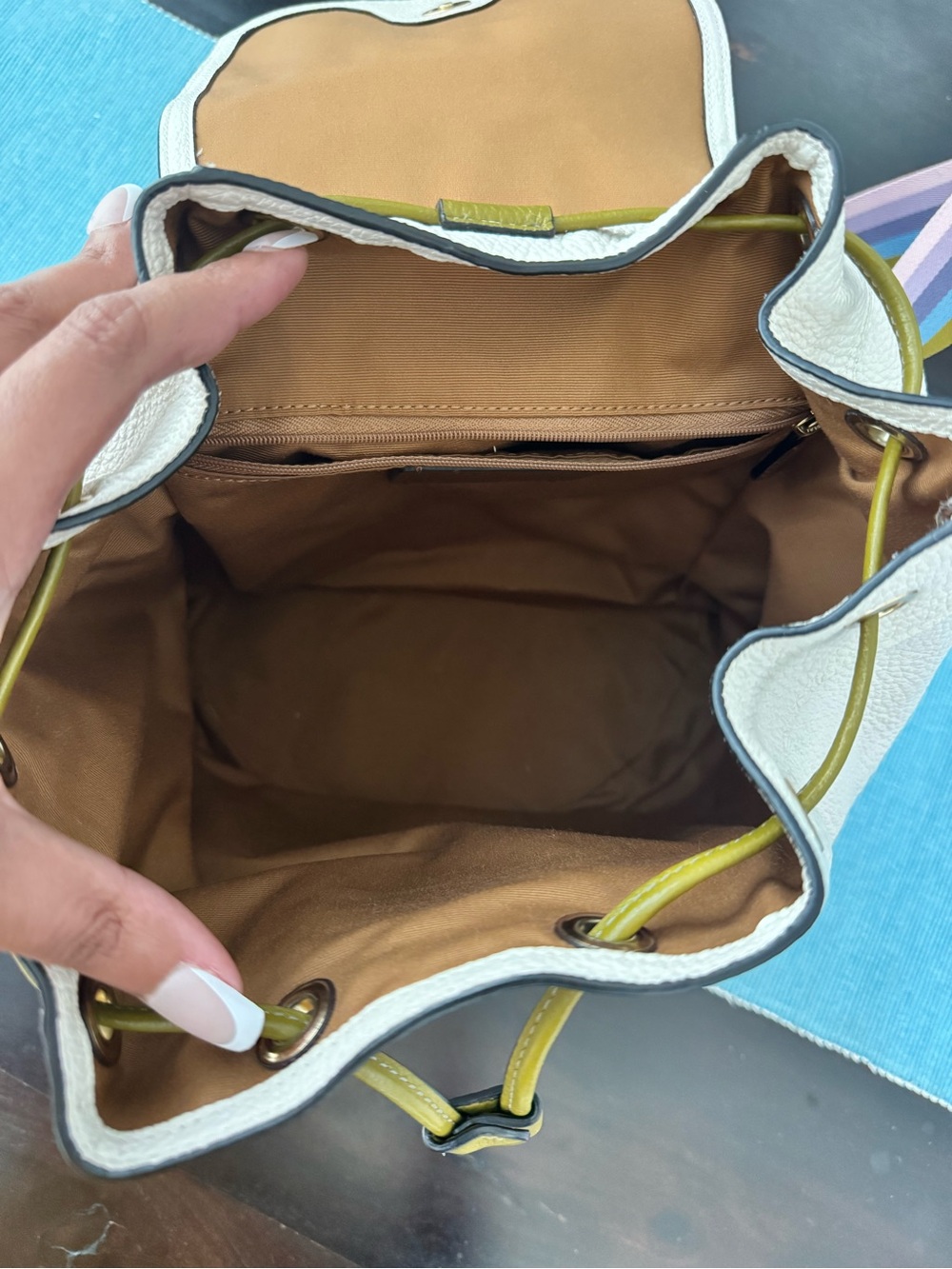 Coach Jes Colorblock Leather Backpack - Picture 7 of 13